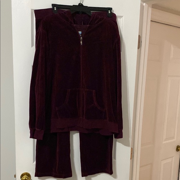 Pants - Plush Burgundy 2pc Sweatsuit